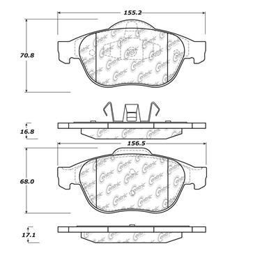 Disc Brake Pad Set CE 102.15010