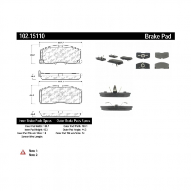 Disc Brake Pad CE 102.15110