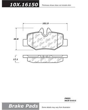 Disc Brake Pad Set CE 102.16150