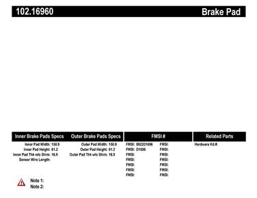 Disc Brake Pad Set CE 102.16960