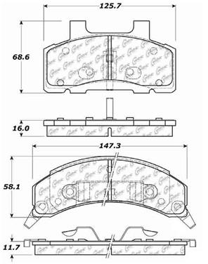 1990 Pontiac Optima Disc Brake Pad Set CE 103.02150