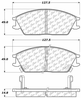 2006 Dodge Verna Disc Brake Pad Set CE 103.04400