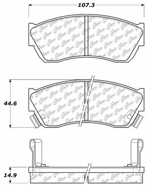 1990 Pontiac Firefly Disc Brake Pad Set CE 103.04510