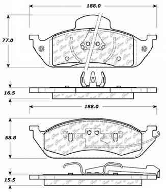 1998 Mercedes-Benz ML430 Disc Brake Pad Set CE 103.07600