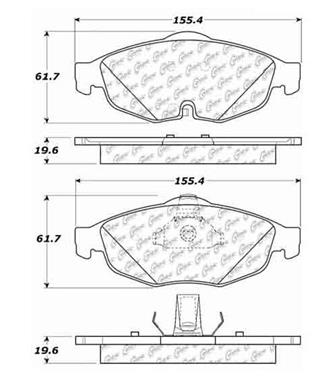 2002 Chrysler Cirrus Disc Brake Pad Set CE 103.08690