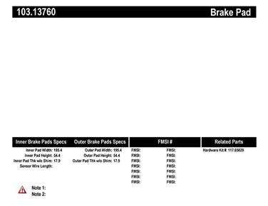 Disc Brake Pad Set CE 103.13760