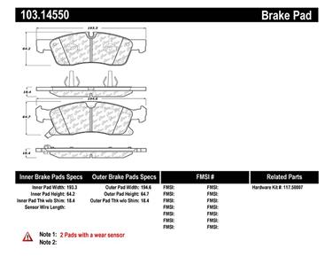 Disc Brake Pad Set CE 103.14550