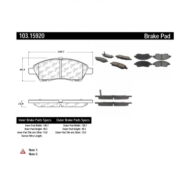 Disc Brake Pad Set CE 103.15920