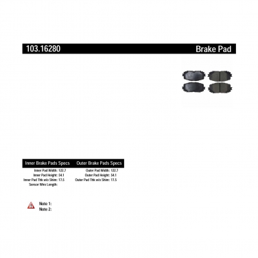 Disc Brake Pad Set CE 103.16280