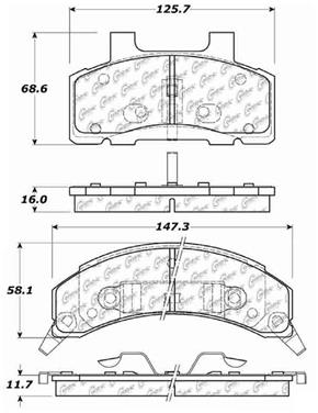 1990 Pontiac Optima Disc Brake Pad Set CE 104.02151