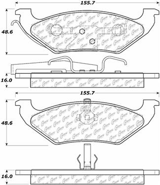 2002 Chrysler Grand Voyager Disc Brake Pad Set CE 104.07150