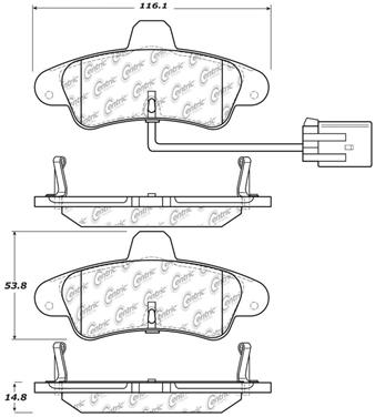 Disc Brake Pad Set CE 104.08990