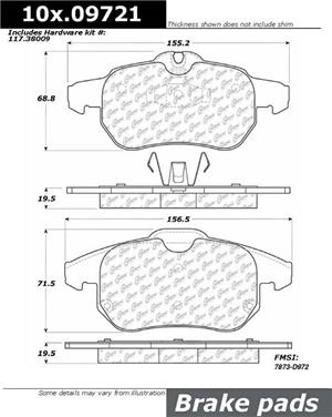 Disc Brake Pad Set CE 104.09721