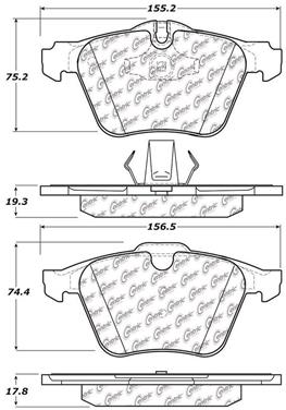 Disc Brake Pad Set CE 104.12400