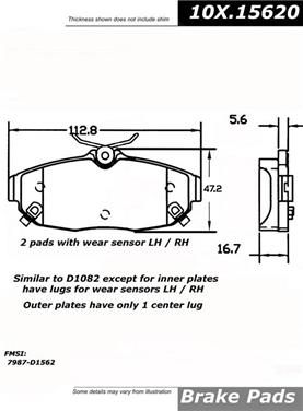 Disc Brake Pad Set CE 104.15620