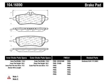 Disc Brake Pad Set CE 104.16890