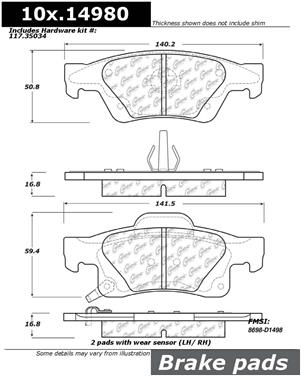 Disc Brake Pad Set CE 105.14980