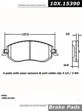 Disc Brake Pad Set CE 105.15390