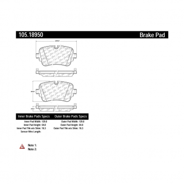 Disc Brake Pad Set CE 105.18950