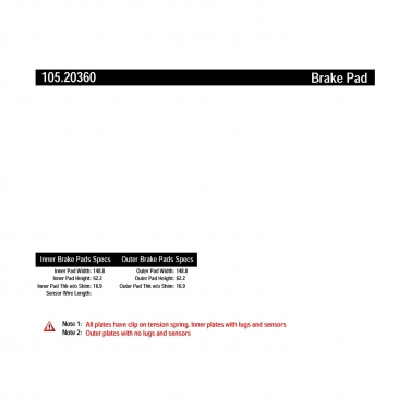 Disc Brake Pad Set CE 105.20360