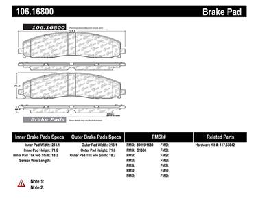 Disc Brake Pad Set CE 106.16800