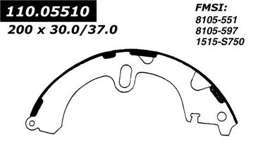 2000 Chevrolet Prizm Drum Brake Shoe CE 110.05510