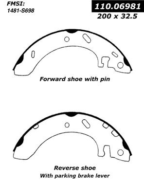 Drum Brake Shoe CE 110.06981