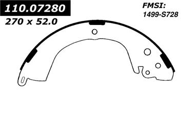 2002 Mitsubishi Montero Sport Drum Brake Shoe CE 110.07280