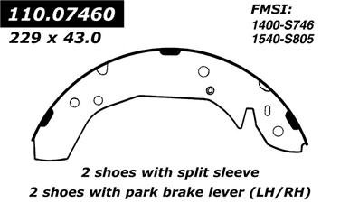 2000 Hyundai Sonata Drum Brake Shoe CE 110.07460