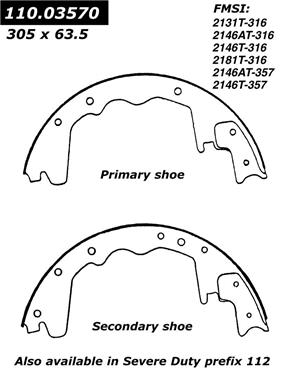 2003 Ford F-150 Drum Brake Shoe CE 111.03570