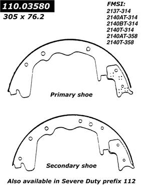 Drum Brake Shoe CE 111.03580