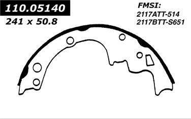 2002 Chevrolet Astro Drum Brake Shoe CE 111.05140