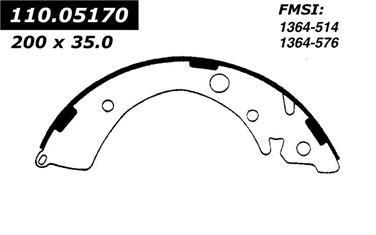 1985 Honda Accord Drum Brake Shoe CE 111.05170