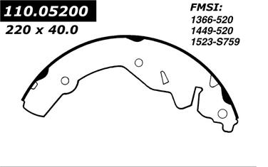 2001 Chrysler PT Cruiser Drum Brake Shoe CE 111.05200