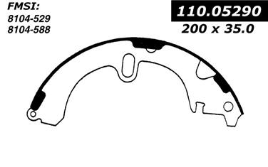 1985 Toyota Camry Drum Brake Shoe CE 111.05290