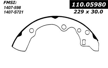 1991 Mercury Tracer Drum Brake Shoe CE 111.05980