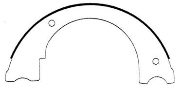 2002 Chevrolet C3500 Parking Brake Shoe CE 111.06470