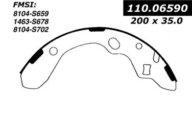 1995 Mazda MX-3 Drum Brake Shoe CE 111.06590