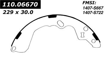 1999 Mazda 626 Drum Brake Shoe CE 111.06670