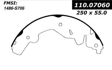 1997 Kia Sportage Drum Brake Shoe CE 111.07060