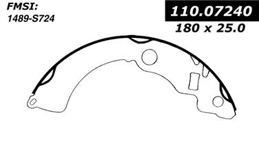 2000 Chevrolet Metro Drum Brake Shoe CE 111.07240