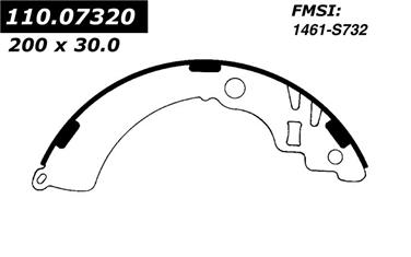 2000 Chevrolet Metro Drum Brake Shoe CE 111.07320