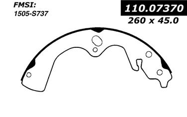 1998 Kia Sportage Drum Brake Shoe CE 111.07370