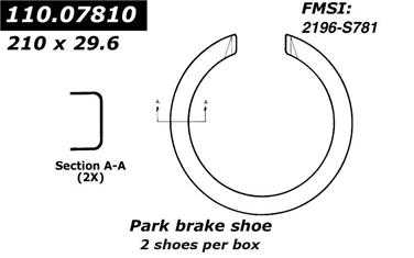 1999 GMC Sierra 1500 Parking Brake Shoe CE 111.07810