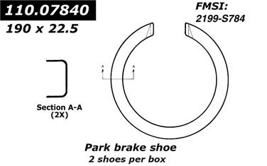 2002 Chevrolet Blazer Parking Brake Shoe CE 111.07840