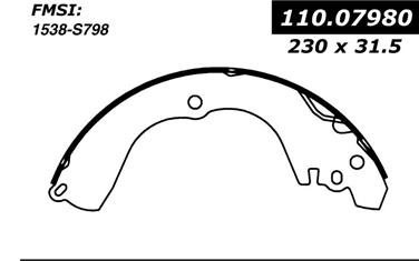 2004 Mitsubishi Outlander Drum Brake Shoe CE 111.07980