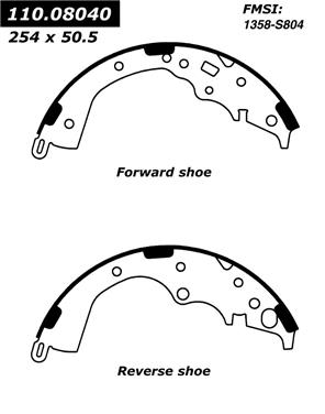 2013 Toyota Tacoma Drum Brake Shoe CE 111.08040