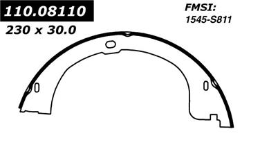 2008 Ford Expedition Parking Brake Shoe CE 111.08110