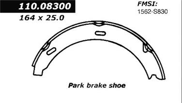 1999 Mercedes-Benz S600 Parking Brake Shoe CE 111.08300