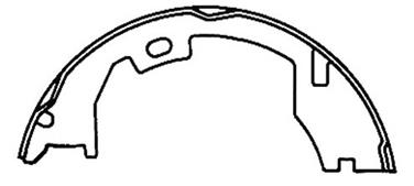 2011 Ford F-350 Super Duty Parking Brake Shoe CE 111.08540